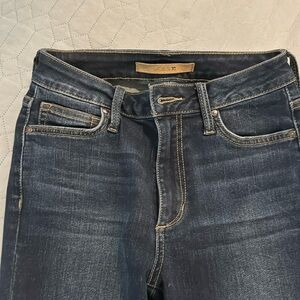 Joe’s skinny jeans with raw hem